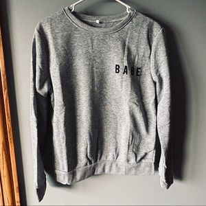 Babe gray crewneck sweatshirt